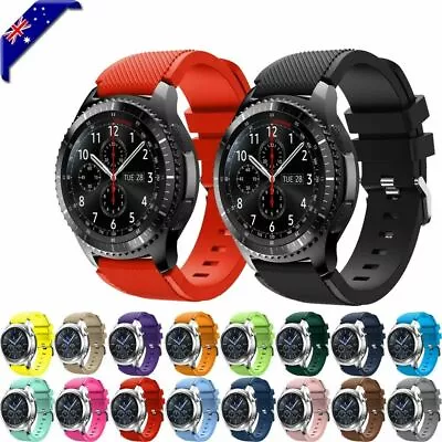 For Samsung Galaxy Watch 3 46mm 41mm S3 Silicone Replacement Strap Wrist Band • $7.98