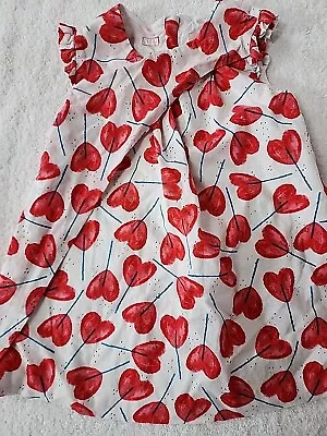 Catimini Girls Lollipops Hearts Dress Size 2T Preowned • $9