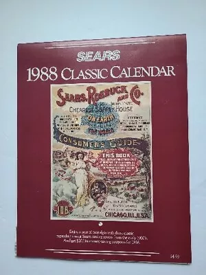 Sears Roebuck Co. 1988 Classic Wall Calendar Vintage • $4
