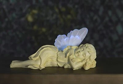£10.99 • Buy Solar Fairy Garden Ornament LED Colour Changing Wings Butterfly Statue Laying