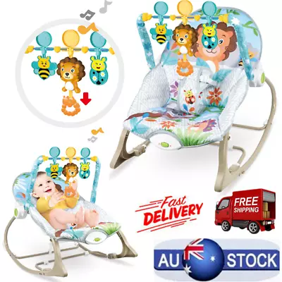 Baby Rocker Bassinet Infant Kids Swing Chair Toddler Newborn Music Toy Bouncer • $69.21