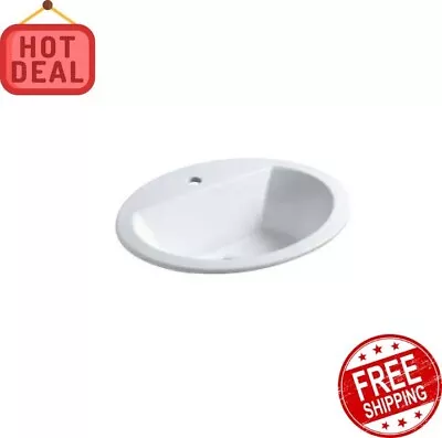 Bryant Drop-In Vitreous China Bathroom Sink In White With Overflow Drain NEW • $101.15