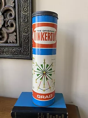 Tinker Toys Canister Ferris Wheel Vintage Wooden Toy • $43