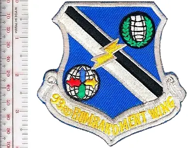 US Air Force USAF 93rd Bombardment Wing Heavy B-52 Castle Airbase Patch Vel Hook • $10.99