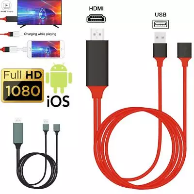 1080P HDMI MHL USB Cable Phone To TV HDTV AV Adapter For IPhone Samsung Android • $12.80