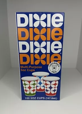 Dixie Multi-Purpose 5 OZ Cups Throwback Pack 100 Cups New Box With Dents • $32.99