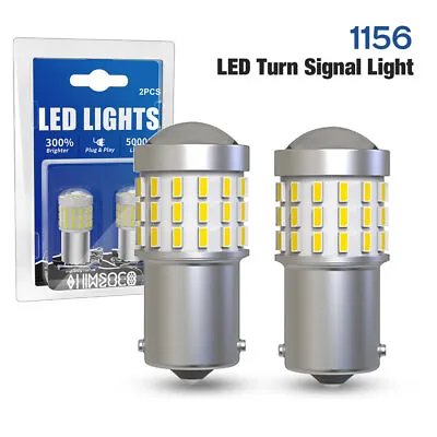 2x 1156 LED Reverse Light Error Free Backup Bulb White Parking Turn Signal Lamp • $16.99