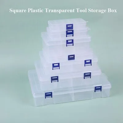 £3.74 • Buy Square Storage Box Jewelry Beads Container Small Items Case Packing Boxes