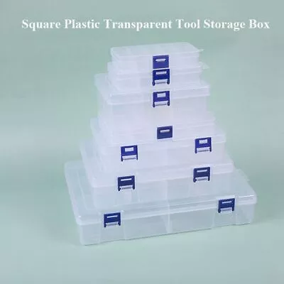 £3.74 • Buy Square Storage Box Jewelry Beads Container Small Items Case Packing Boxes
