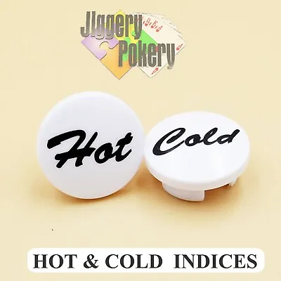 Hot Cold Tap Indices Bathroom Basin Inserts Bath Tap Caps Push-In Tops Quality • £6.95