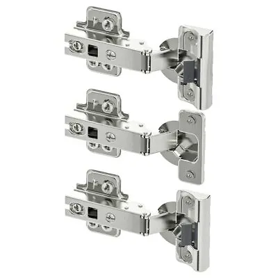 3 X Pack KOMPLEMENT Soft Closing Hinge Wardrobe Hinge Door Hinge Steel IKEA New • £20.99