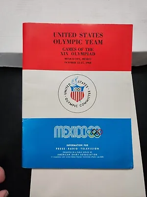 1968 United States Olympic Team Committee Press Guide Mexico City JRR11 • $24.50