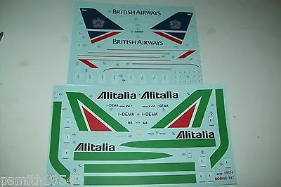 £3.50 • Buy AIRFIX  BOEING 747  BRITISH AIRWAYS / ALITALIA   08174   1:144 Scale Decals