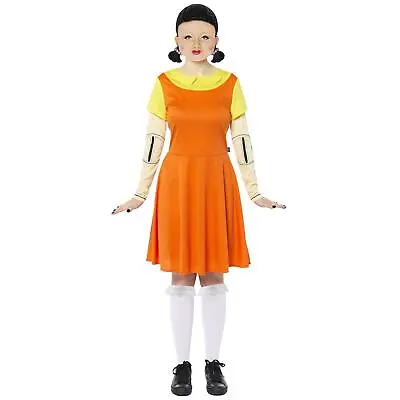 Official Adult's Squid Game Doll Red Light Deluxe Halloween Fancy Dress Costume • £25.36