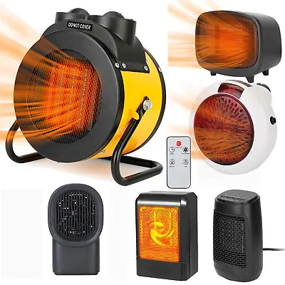 $16.49 • Buy 2022 Electric Space Heater Fast Heating Fan Portable Home Office Warm Thermostat
