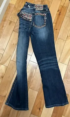 Miss Me Jeans Mid Rise Bootcut 28 • $25