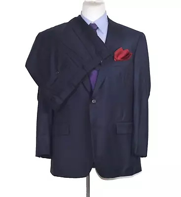 Brooks Brooks Golden Fleece Mens 44-R Navy Blue Suit Jacket Size 44-R Pant 38x32 • $195