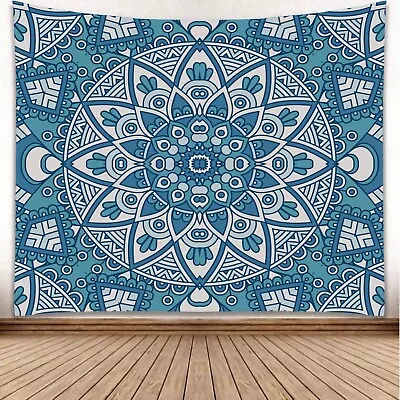 Blue Tapestry QUEEN BED Mandala 51” X 60” • $9.99