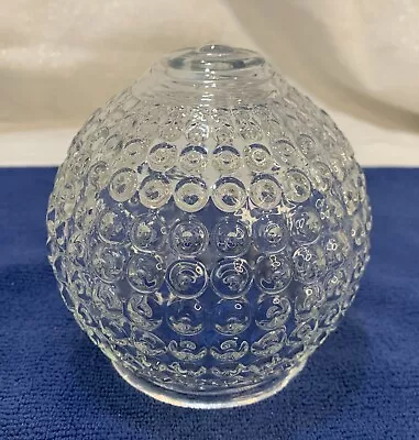 Vintage! Clear Glass Hobnail Ceiling Lamp Shade Globe 3  Fitter Opening • $8.99
