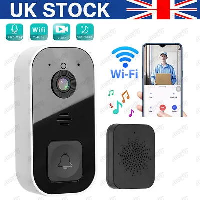 £18.59 • Buy Wireless WiFi Smart Video Doorbell Phone Security Camera Door Bell Ring Intercom