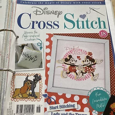 Disney Cross Stitch Pattern Book - Part 18 (Mickey Mouse Winnie The Pooh) • £1.50