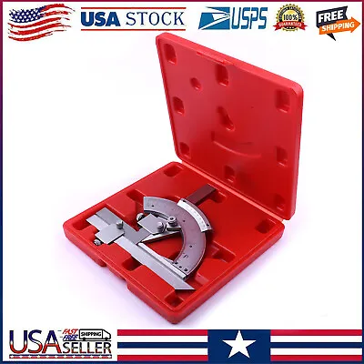 US 0-320° Universal Bevel Protractor Vernier Machinist Angle Finder Tool • $35.80