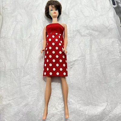 Vintage Mattel Doll Midge 1962 Barbie 1958 Brunette Bubble Cut Straight Leg Z15 • $45