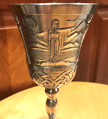 Irish Mullingar Pewter Goblet Queen Maeve Story Of The The Cattle Raid Of Cooley • $75