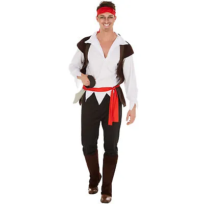 Pirate Costume Jack Sparrow Captain Fancy Dress Halloween Mens Outfit Party • £32.99