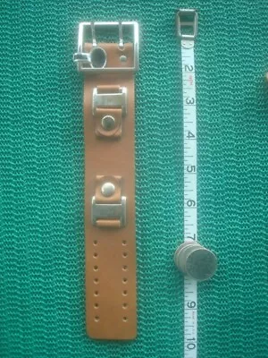 VTG USA Wide Cuff Watch  Strap Wrist Watch Leather Hippie Biker Punk Wrist Band • $14.99