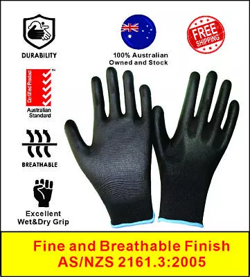 PU Safety Work Gloves Mechanic Gloves General Purpose Gloves 12 Pairs • $24.05