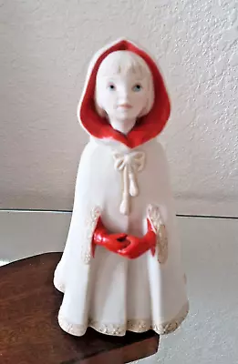 Vintage Elegant Cybus Bisque Blue Eyed Little Red Riding Hood   Free Shipping • $48