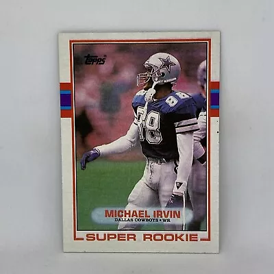 Michael Irvin Rookie Insert 1989 Topps Football Card #383 Near Mint Condition • $2.99