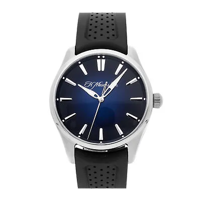 H. Moser & Cie Pioneer Centre Seconds Auto Steel Mens Strap Watch 3200-1200 • $12950