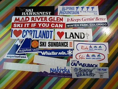 Vtg 1970s 1980s Ski Skiing Sticker - Lg Size Sugarloaf Whistler Alpine Sundance+ • $22
