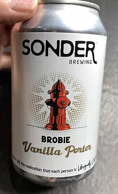 Micro Craft Beer Can  Sonder Brobie Vanilla Porter Fire Hydrant Mason Ohio • $2.95