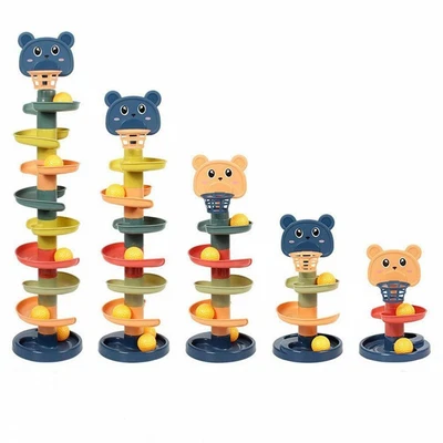 Ball Drop Roll Swirling Tower Childern Educational Preschool Spin Track Toy Set • £7.49