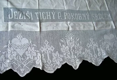 Vintage Altar Cloth.-.Antique Beautiful Lace  Liturgical Equipment. • $49