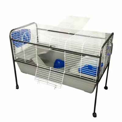 X-Large Metal Indoor Rabbit Guinea Pig Cage Hutch Stand Toilet 122x91x62cm • $299