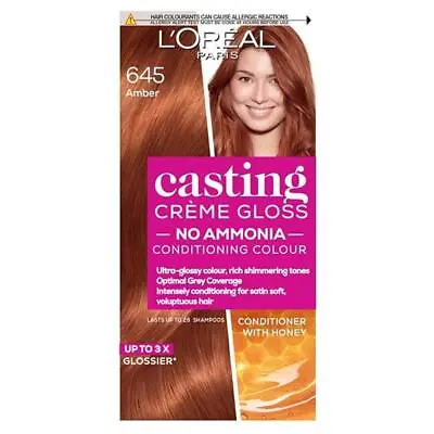 L'Oreal Casting Creme Gloss Semi-Permanent Hair Colour 645 Amber • £12.90
