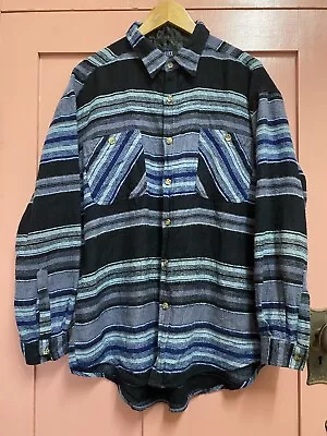 BOYDEX SzL Fluffy Button Up Longsleeved Flannel Shirt Hippie Warm • $30