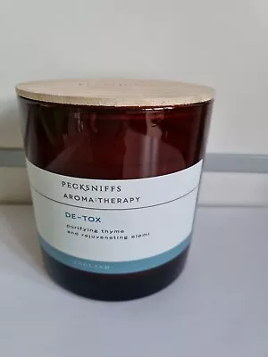 £17.99 • Buy Pecksniffs Aromatherapy Candle 515g DE-TOX 3 Wick New With Lid Large 