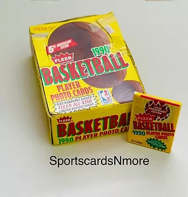 1990 Fleer Unopened Basketball Pack (1) From Original Box ~ Look4 Michael Jordan • $2.98