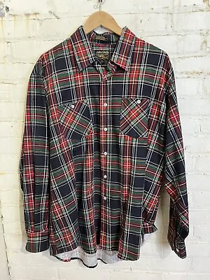 Vintage Country Square Flannel Shirt Mens XL Vtg Outdoors Western • $20