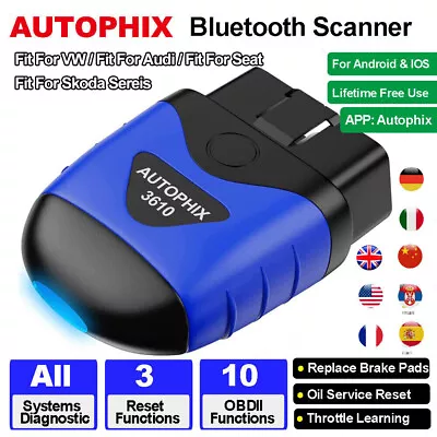 £49 • Buy AUTOPHIX OBD2 Code Reader Fit For VW Car All Systems Diagnostic Scanner Tool UK