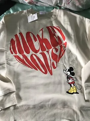 Disney Primark Mickey Mouse Ladies Plus Size 2XL UK 22-24 Sweatshirt Jumper BNWT • £8