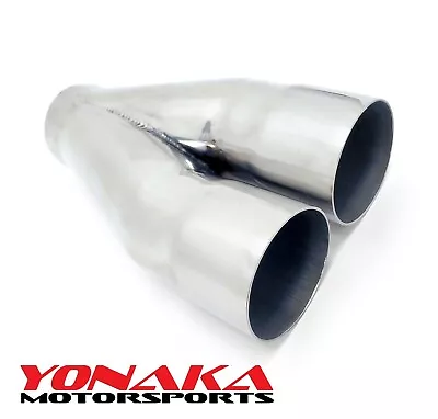 Yonaka 3  2-1 Merge Collector Exhaust Dual 3  ID Inlet Single OD Outlet • $58.80