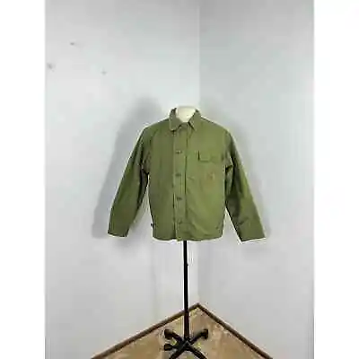 60s Vintage Military Usn A-2 Deck Jacket U.S.Navy Size Large 865211 • $120