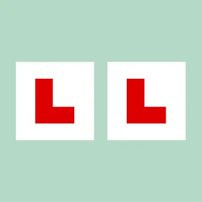 X2 Learning Driver Stickers - L Plate - DVLA Legal Size - Self Adhesive New • £1.49