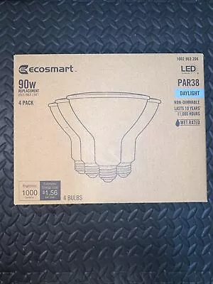 90-Watt Equiv PAR38 Non-Dimmable Flood LED Light Bulb Daylight (4-Pack) Ecosmart • $9.95